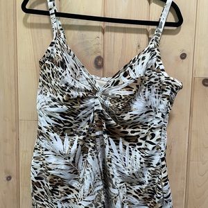 MiracleSuit Bathing Tankini Top Leopard Print 16